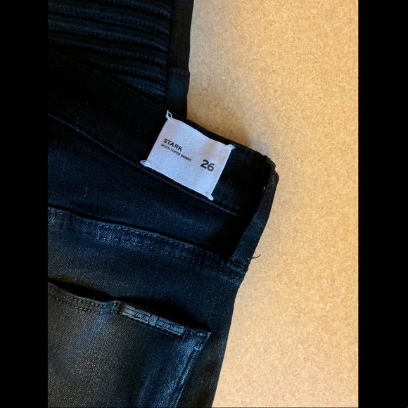 NWT Hudson Stark Nico Moto Zip Jean - Black